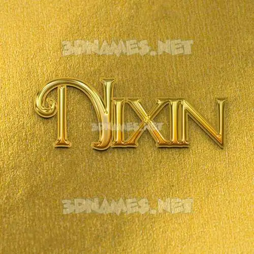 nixin in All Gold style - 3D name wallpaper nixin in All Gold style - 3D name wallpaper