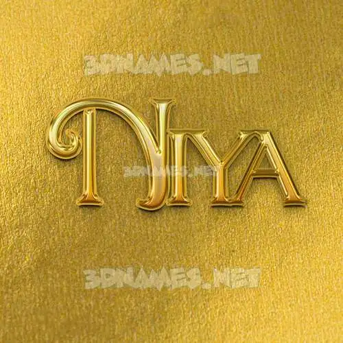 niya in All Gold style - 3D name wallpaper