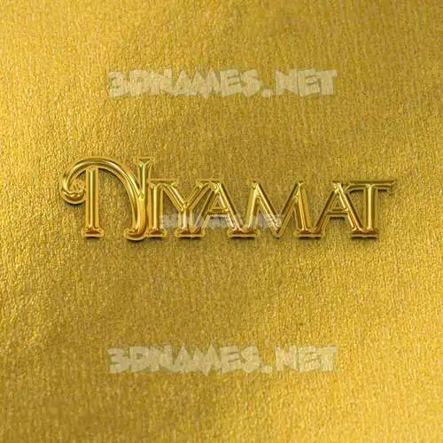 niyamat in All Gold style - 3D name wallpaper