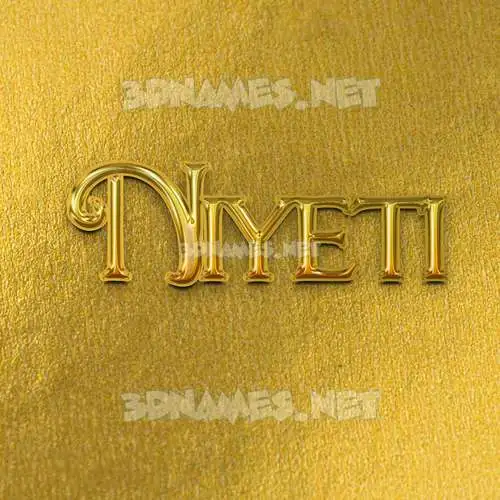 niyeti in All Gold style - 3D name wallpaper