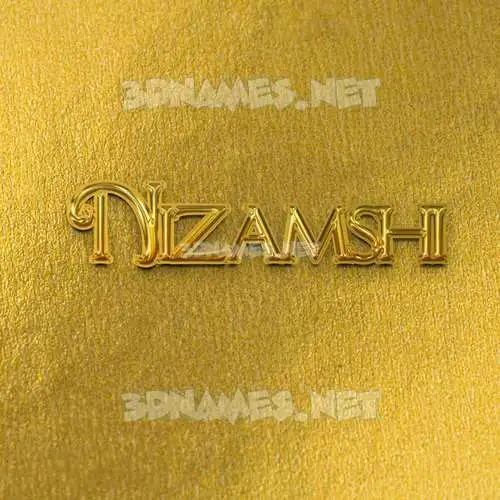 nizamshi in All Gold style - 3D name wallpaper nizamshi in All Gold style - 3D name wallpaper