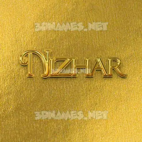 nizhar in All Gold style - 3D name wallpaper nizhar in All Gold style - 3D name wallpaper