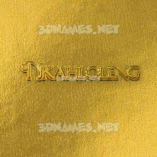 nkahloleng in All Gold style - 3D name wallpaper