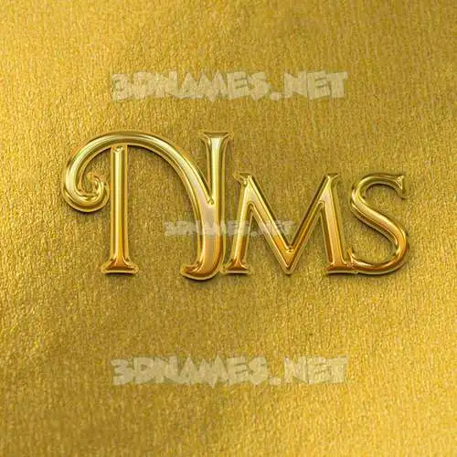 nms in All Gold style - 3D name wallpaper