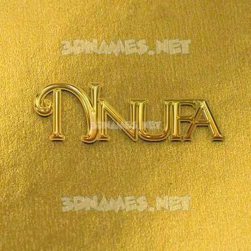 nnufa in All Gold style - 3D name wallpaper nnufa in All Gold style - 3D name wallpaper