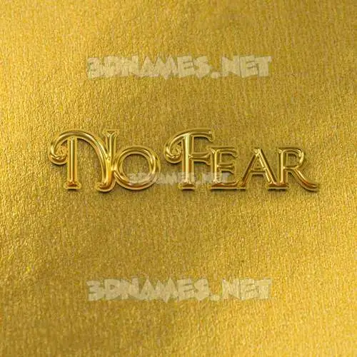 no fear in All Gold style - 3D name wallpaper no fear in All Gold style - 3D name wallpaper