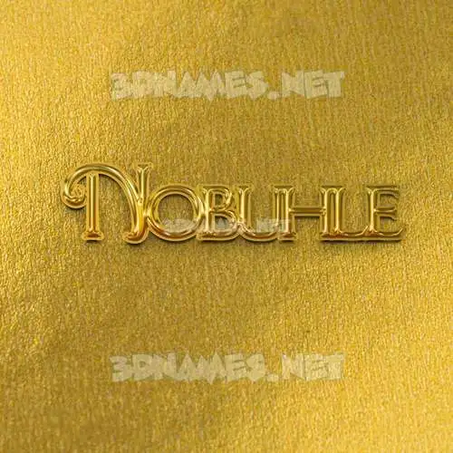 nobuhle in All Gold style - 3D name wallpaper