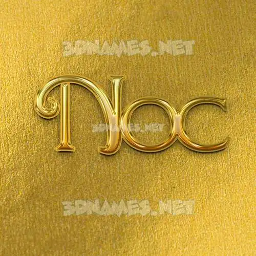 noc in All Gold style - 3D name wallpaper noc in All Gold style - 3D name wallpaper