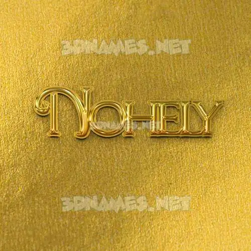 nohely in All Gold style - 3D name wallpaper