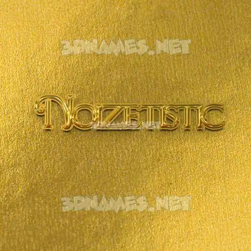 noizetistic in All Gold style - 3D name wallpaper