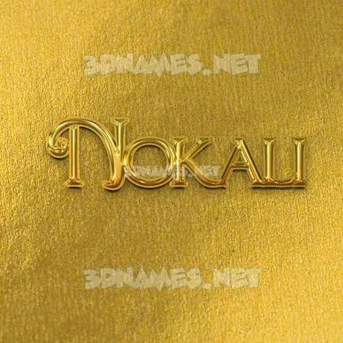 nokali in All Gold style - 3D name wallpaper nokali in All Gold style - 3D name wallpaper