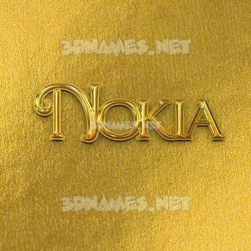 nokia in All Gold style - 3D name wallpaper nokia in All Gold style - 3D name wallpaper