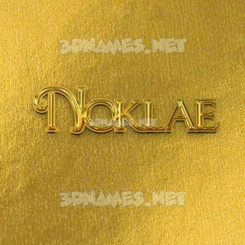 noklae in All Gold style - 3D name wallpaper noklae in All Gold style - 3D name wallpaper