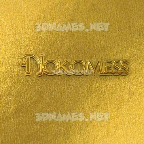 nokomess in All Gold style - 3D name wallpaper nokomess in All Gold style - 3D name wallpaper