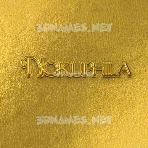 nokuphila in All Gold style - 3D name wallpaper