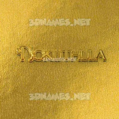 nokuthula in All Gold style - 3D name wallpaper