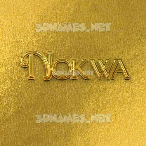 nokwa in All Gold style - 3D name wallpaper nokwa in All Gold style - 3D name wallpaper
