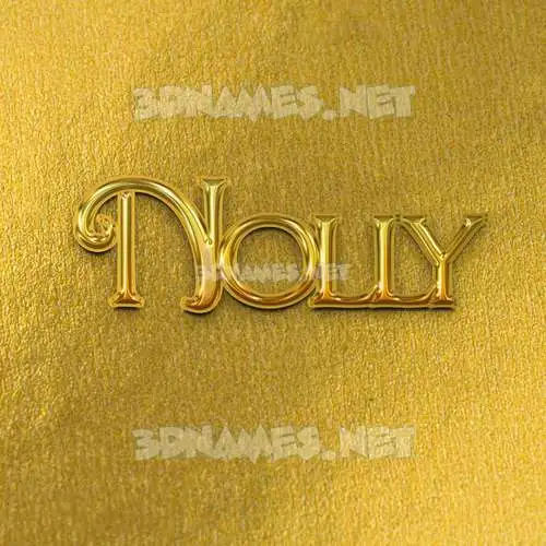 nolly in All Gold style - 3D name wallpaper