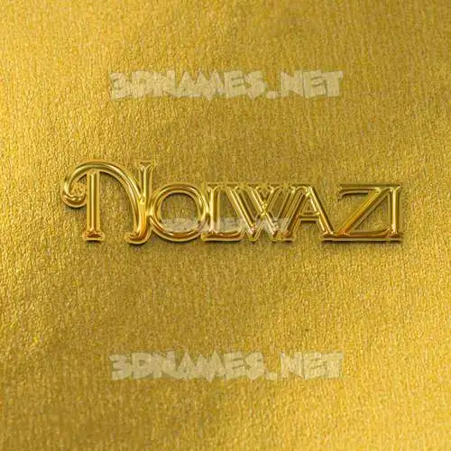 nolwazi in All Gold style - 3D name wallpaper