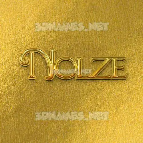 nolze in All Gold style - 3D name wallpaper