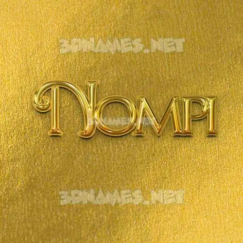 nompi in All Gold style - 3D name wallpaper nompi in All Gold style - 3D name wallpaper