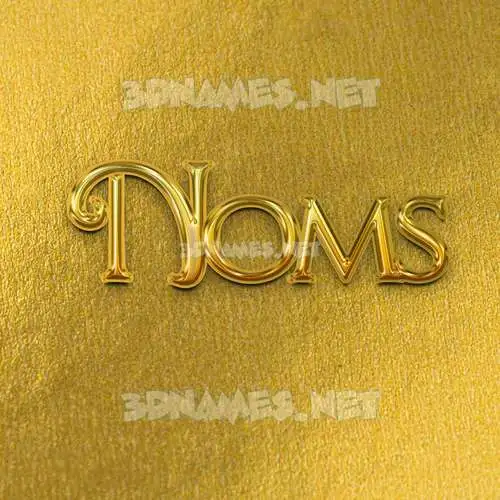 noms in All Gold style - 3D name wallpaper