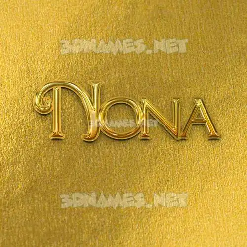 nona in All Gold style - 3D name wallpaper