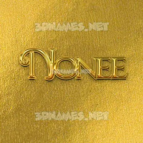nonee in All Gold style - 3D name wallpaper