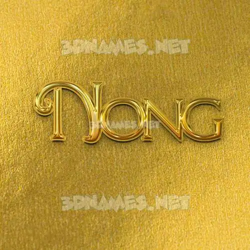 nong in All Gold style - 3D name wallpaper nong in All Gold style - 3D name wallpaper