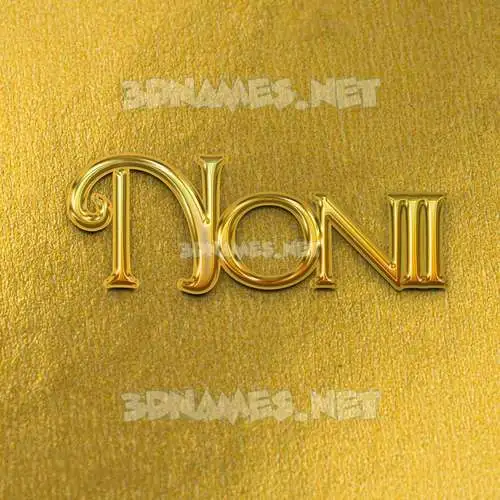nonii in All Gold style - 3D name wallpaper nonii in All Gold style - 3D name wallpaper