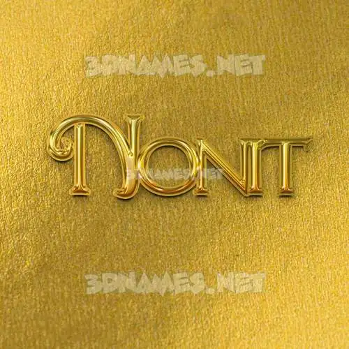 nonit in All Gold style - 3D name wallpaper nonit in All Gold style - 3D name wallpaper
