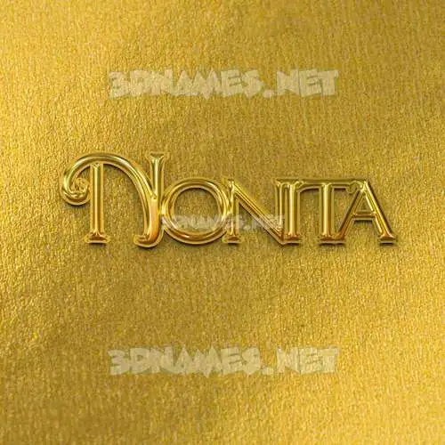 nonita in All Gold style - 3D name wallpaper nonita in All Gold style - 3D name wallpaper