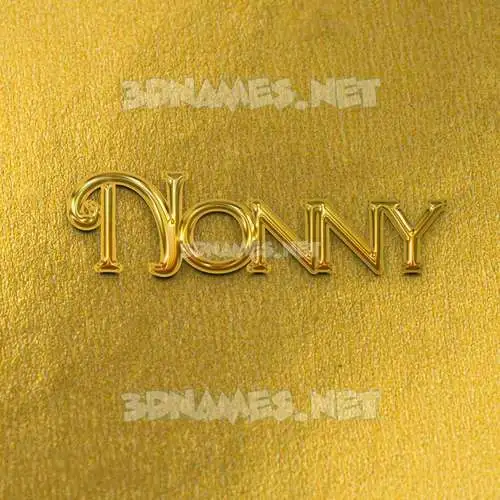nonny in All Gold style - 3D name wallpaper
