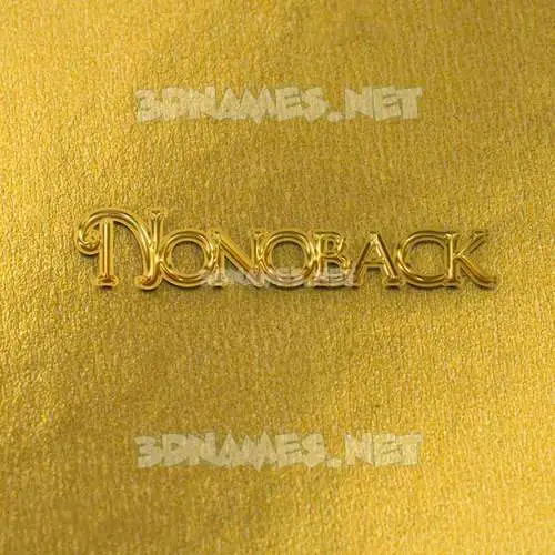 nonoback in All Gold style - 3D name wallpaper nonoback in All Gold style - 3D name wallpaper