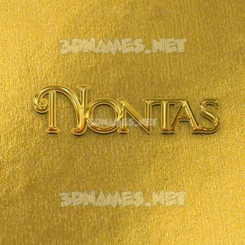nontas in All Gold style - 3D name wallpaper