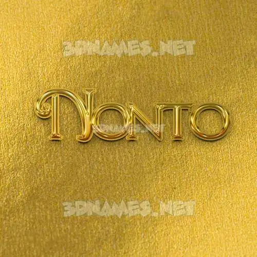 nonto in All Gold style - 3D name wallpaper nonto in All Gold style - 3D name wallpaper