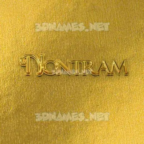 nontram in All Gold style - 3D name wallpaper nontram in All Gold style - 3D name wallpaper