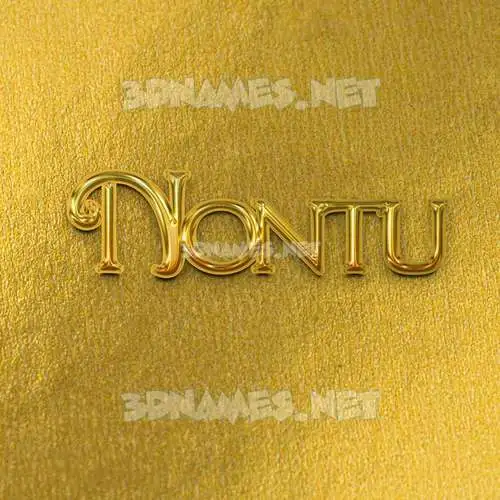 nontu in All Gold style - 3D name wallpaper nontu in All Gold style - 3D name wallpaper