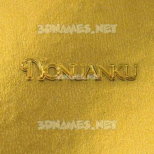 nonuanku in All Gold style - 3D name wallpaper nonuanku in All Gold style - 3D name wallpaper