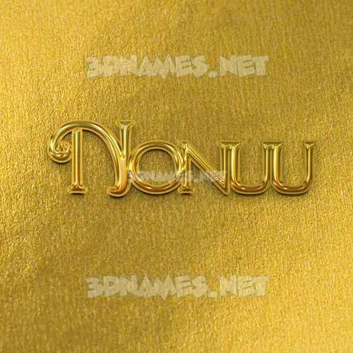 nonuu in All Gold style - 3D name wallpaper
