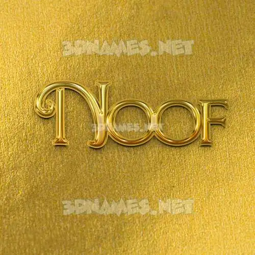noof in All Gold style - 3D name wallpaper noof in All Gold style - 3D name wallpaper