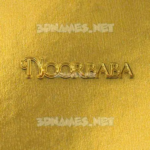 noorbaba in All Gold style - 3D name wallpaper noorbaba in All Gold style - 3D name wallpaper