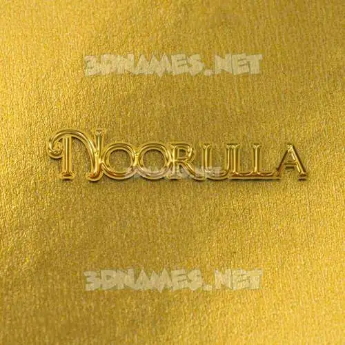 noorulla in All Gold style - 3D name wallpaper