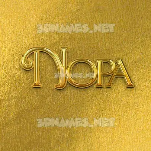 nopa in All Gold style - 3D name wallpaper nopa in All Gold style - 3D name wallpaper