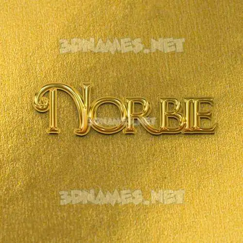 norbie in All Gold style - 3D name wallpaper