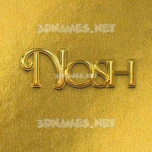 nosh in All Gold style - 3D name wallpaper nosh in All Gold style - 3D name wallpaper