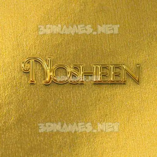 nosheen in All Gold style - 3D name wallpaper nosheen in All Gold style - 3D name wallpaper