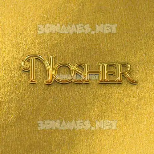 nosher in All Gold style - 3D name wallpaper nosher in All Gold style - 3D name wallpaper