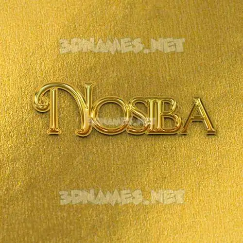 nosiba in All Gold style - 3D name wallpaper nosiba in All Gold style - 3D name wallpaper