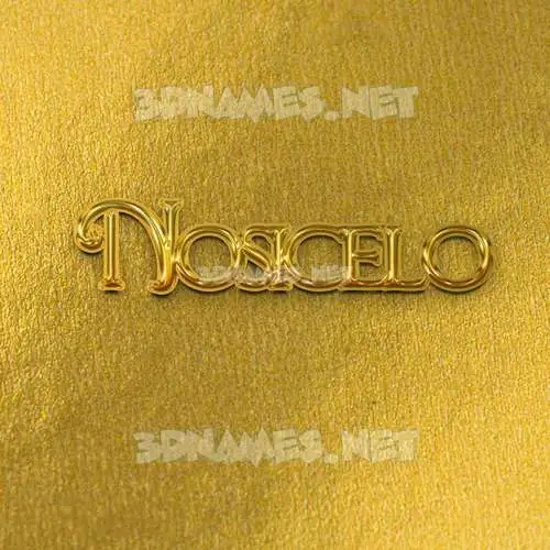 nosicelo in All Gold style - 3D name wallpaper